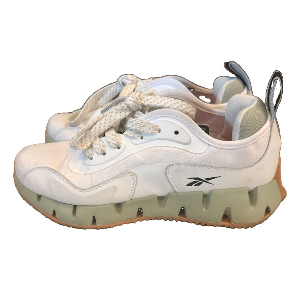 Reebok Womens Zig Dynamica 4 Running Shoes White/Green 30106WWKV Size 7